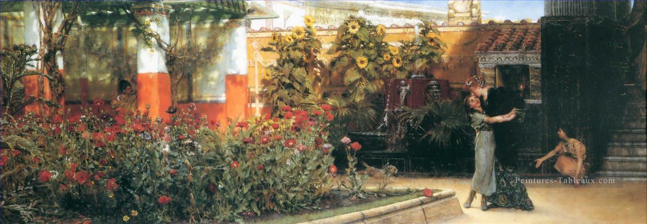 Un chaleureux accueil romantique Sir Lawrence Alma Tadema Peintures à l'huile